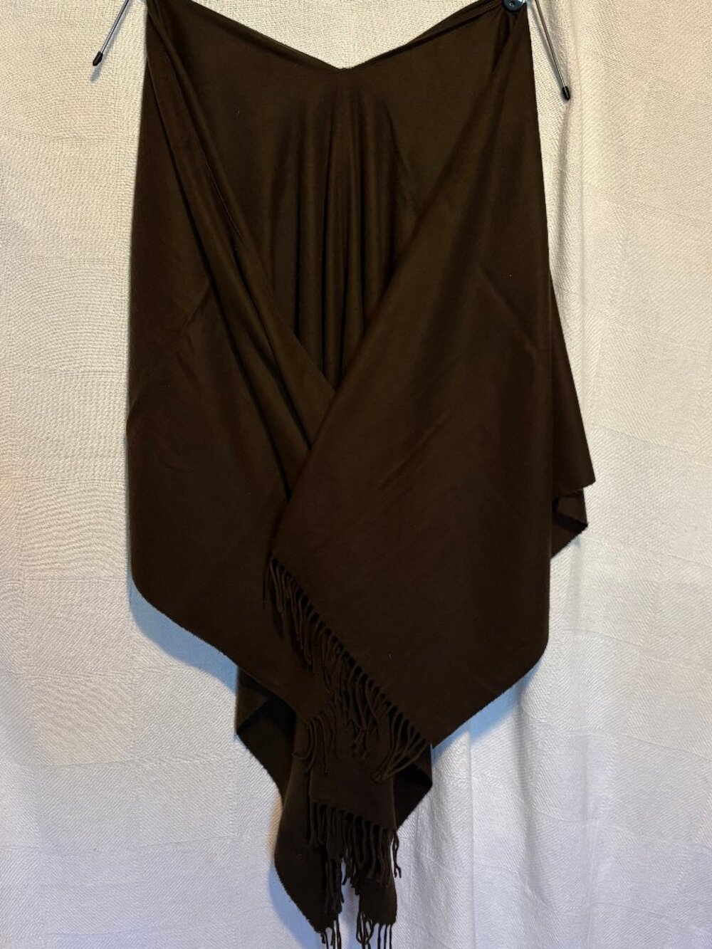 Laura di Laura Biagiotti Italian Knit Fringe Poncho / Blanket Wrap